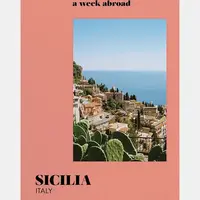 Kniha A Week Abroad Sicilia, English červená barva