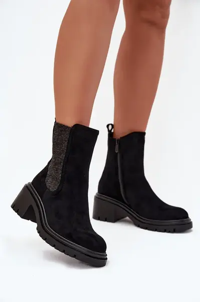 Boto Dámské Zateplené Kotníkové Boty Na Klíně Černé Zoralia