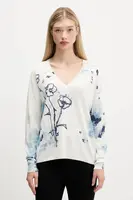 Svetr s příměsí lnu Desigual HELSINKI