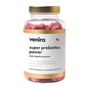 VENIRA Super probiotics power - medvídci na zlepšení trávení jahoda 60 ks