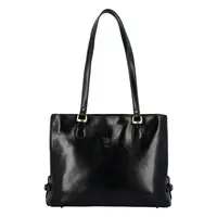 Dámská kožená kabelka na rameno černá - Delami Vera Pelle Amelisa