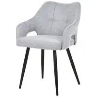 MID.YOU ŽIDLE S PODRUČKAMI, železo, tkaná látka, světle šedá