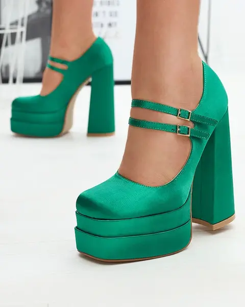 Resti Green women's high stiletto pumps Elika - Footwear