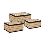 Sada úložných boxů Bizzotto Sinita 3-pack béžová barva