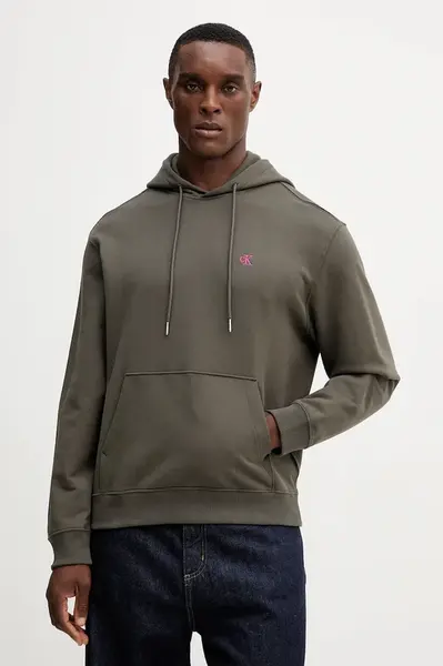 Calvin Klein Jeans mikina s kapucí pánská bavlněná