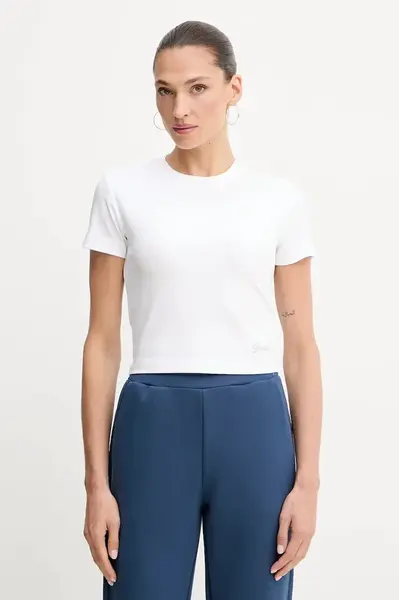 Tričko Guess dámské, bílá barva, W5YI06 KCYV2