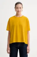 Bavlněné tričko American Vintage dámské, žlutá barva, FIZ02A