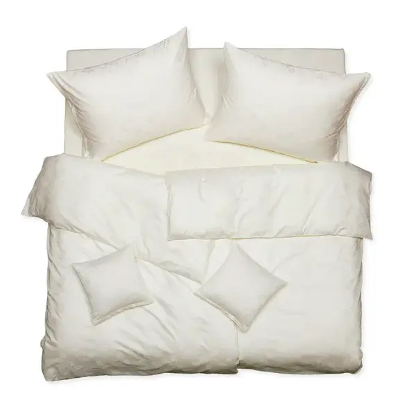 SCANquilt povlečení EXCLUSIVE TENCEL PLUS peříčka smetanová 140 x 200/70 x 90 cm