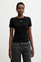 Bavlněné tričko Diesel T-UNCUTIE-LONG-D T-SHIRT dámské, růžová barva, A14962.0GRAI