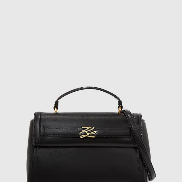 Kožená kabelka Karl Lagerfeld černá barva, A4W30099