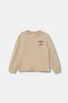 Dětské tričko s dlouhým rukávem Levi's LEGENDARY LS TEE béžová barva, s aplikací, 8EN715