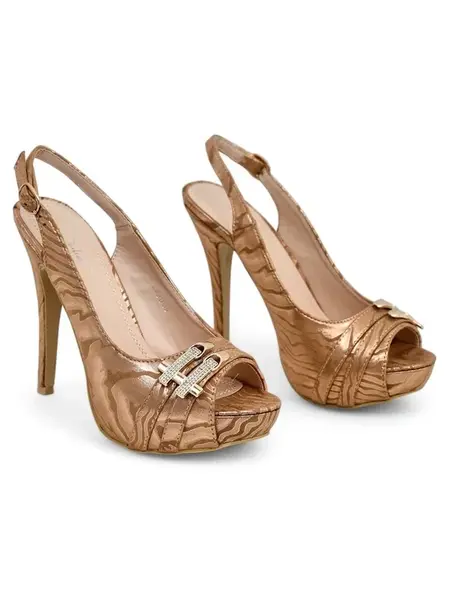 Resti Women's backless pumps with decorative pattern Magiga