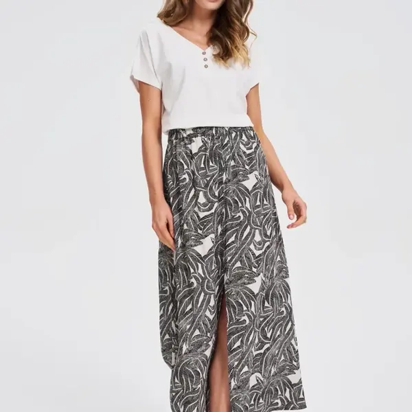 Marisse Black Viscose Skirt