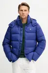 Péřová bunda Calvin Klein Jeans modrá barva, zimní, LV04RC518G
