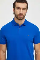 Polo tričko Tommy Hilfiger pánske, modrá farba, vzorované, MW0MW17770