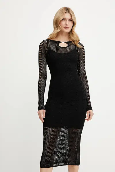 Šaty Marciano Guess EMMA čierna farba, maxi, priliehavé, 5GGK45 5869Z