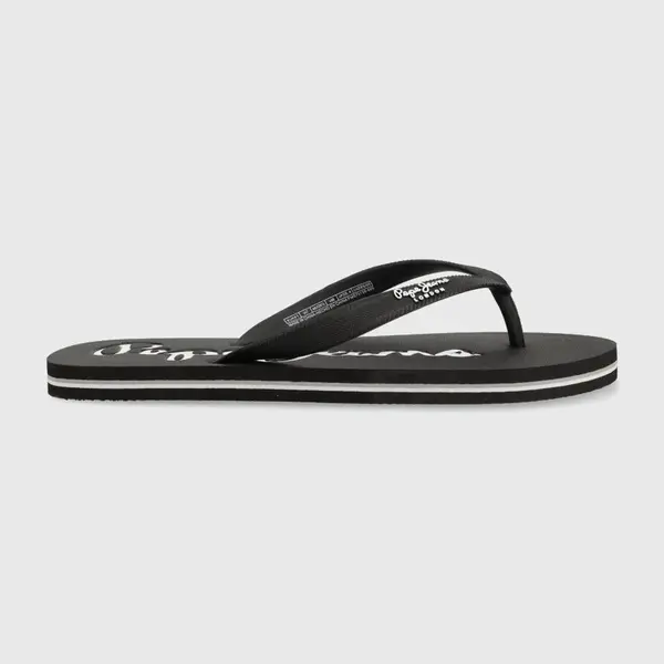 Žabky Pepe Jeans BAY BEACH pánske, čierna farba, PMS70128,