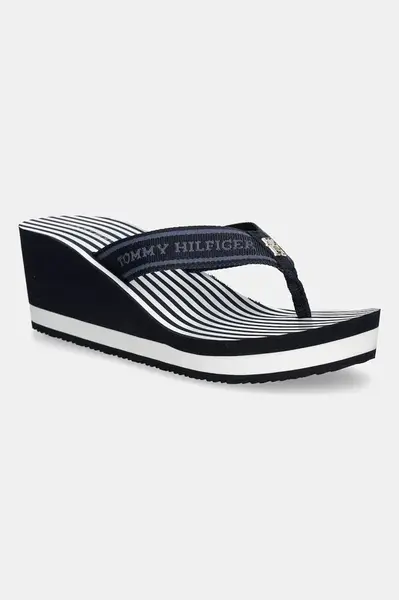 Šľapky Tommy Hilfiger TH STRIPES WEDGE BEACH SANDAL
