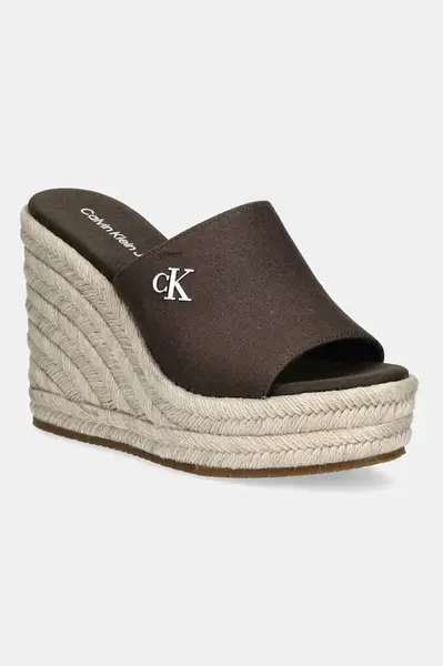 Šľapky Calvin Klein Jeans WEDGE ROPE SLIDE MG