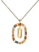 PDPAOLA Krásný pozlacený náhrdelník písmeno "U" LETTERS CO01-280-U (řetízek, přívěsek)