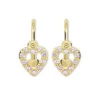Soliter Dívčí srdíčkové náušnice ze zlata 745 239 001 00779 0000440