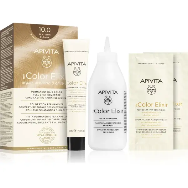 Apivita My Color Elixir barva na vlasy bez amoniaku odstín 10.0 Platinum Blonde 1 ks