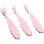 BabyOno Toothbrush zubní kartáček pro děti Pink 3 ks