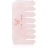 Crystallove Rose Quartz Comb masážní pomůcka na vlasy a tělo 1 ks