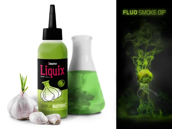 Delphin fluo dip d snax liquix 100 ml - česnek butyric