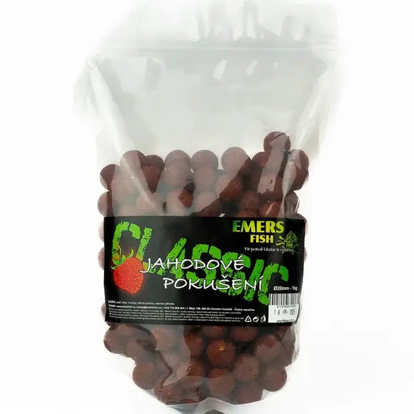 Emersfish classic boilie jahodové pokušení - 1 kg 16 mm