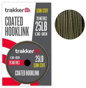 Trakker návazcová šňůra semi stiff coated hooklink 20 m - 25 lb 11,3 kg