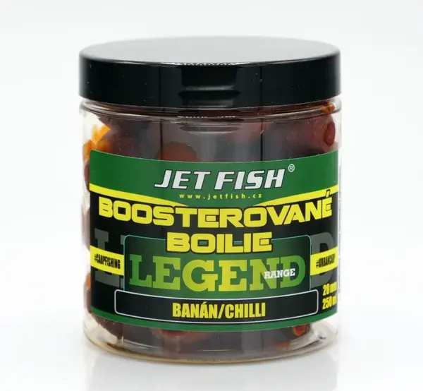 Jet fish boosterované boilie legend range banán chilli 250 ml - 24 mm
