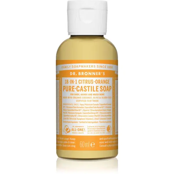 Dr. Bronner’s Citrus & Orange tekuté univerzální mýdlo 60 ml