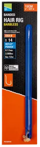 Preston innovations návazec kkh-b banded hair rig 15 cm 8 ks - velikost háčku 14