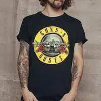 Black T-shirt with Guns n' Roses logo