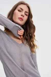 Marisse WOMEN'S SWEATER Z-SW-4807 L.GREY MEL