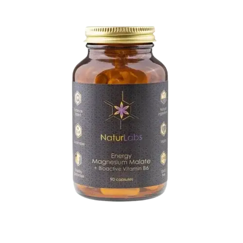 NATURLABS Horčík malát + bioaktívny vitamín B6 90 kapsúl