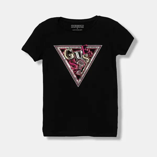 Dětské tričko Guess černá barva, J5BI12 J1314