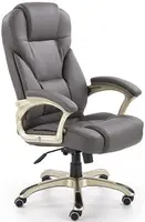 HALMAR Kancelářské křeslo Desmond šedé z eko kůže – pro sezení 4–6 h