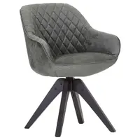 Landscape ŽIDLE S PODRUČKAMI, plochá tkanina, šedá, zelená