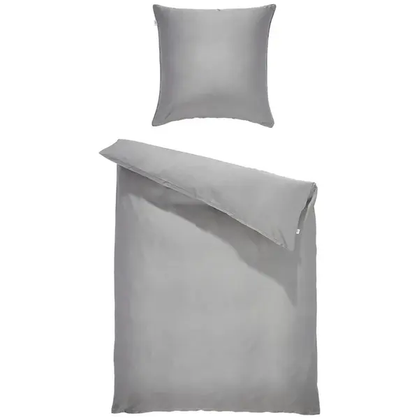 Schöner Wohnen POVLEČENÍ, satén, šedá, 135/200 cm