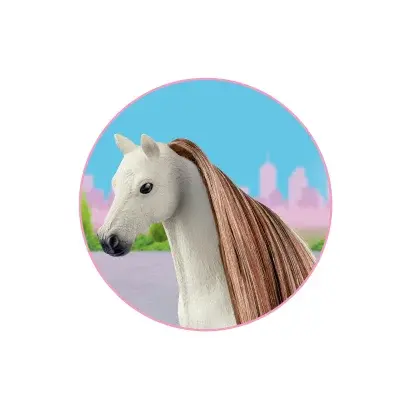 Hnědozlaté doplňky na ocas a hřívu