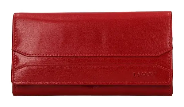 Dámská kožená peněženka Lagen W-2025/B Red