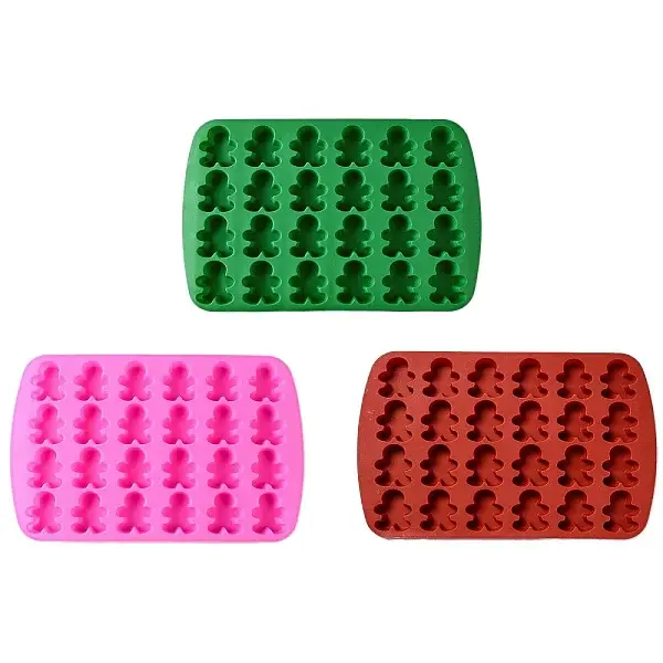 Gingerbread Man DIY Food Grade Silhouette Silicone Statue Mold