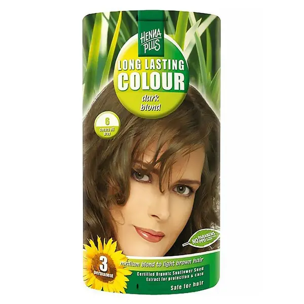HENNA PLUS Přírodní barva na vlasy 6 Tmavá blond 100 ml