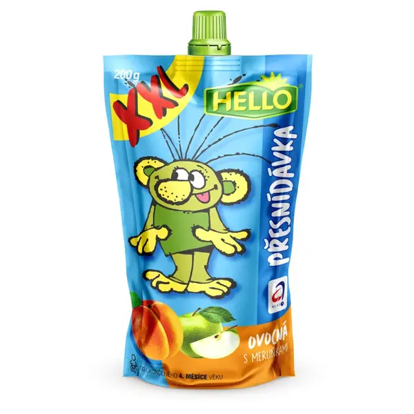 HELLO XXL kapsička s meruňkami 200 g x 10 kusů