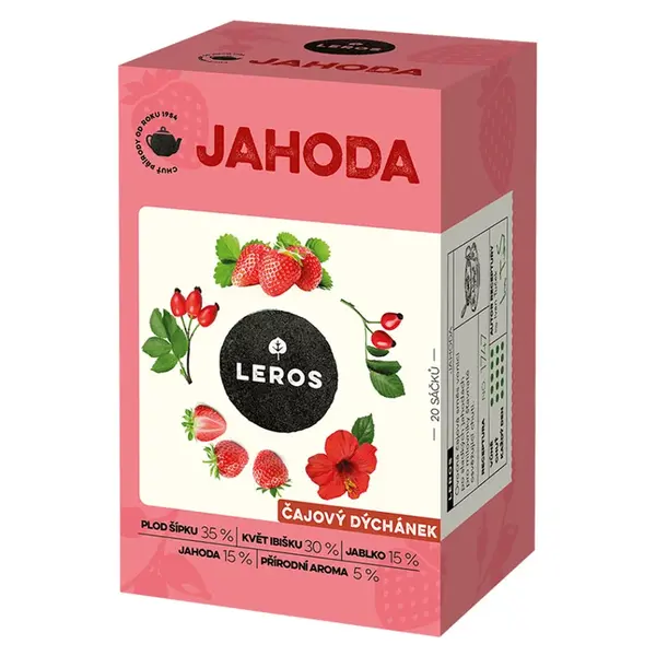 LEROS Čajový dýchánek jahoda 20 sáčků