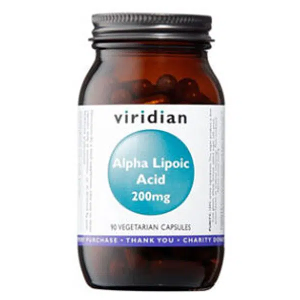 VIRIDIAN Nutrition alpha lipoic acid 200 mg 90 kapslí