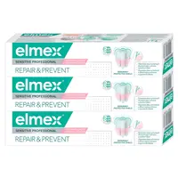 ELMEX Sensitive Professional Repair & Prevent zubní pasta pro citlivé zuby 3 x 75 ml
