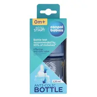 CANPOL BABIES Antikoliková lahev EasyStart GOLD modrá 120 ml